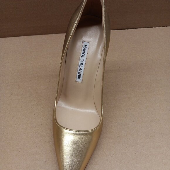 Manolo Blahnik Womens BB 105mm Point Toe High Nappa Leather Heels - Picture 9 of 15